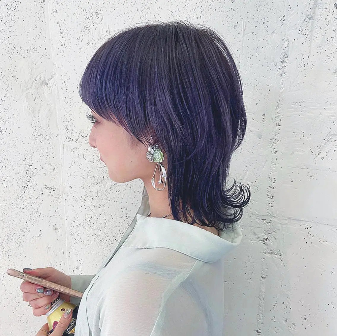 ミディアム カラー 透明感ハイトーン🦄 キラ🌈のヘアスタイル