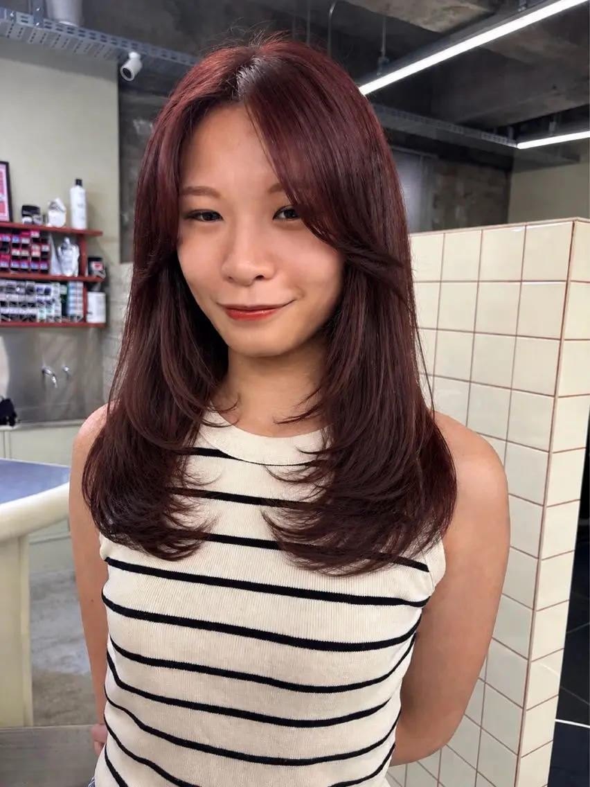 ミディアム カラー ヘアアレンジ カット ヘアカラー トリートメント ショート/ボブ/ パーマ/TOMOMIのヘアスタイル