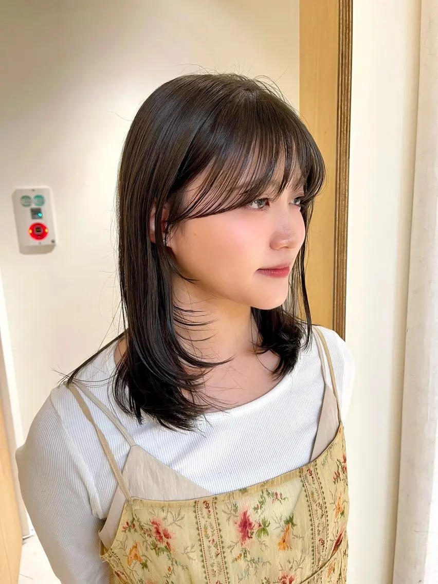 前髪カットの写真