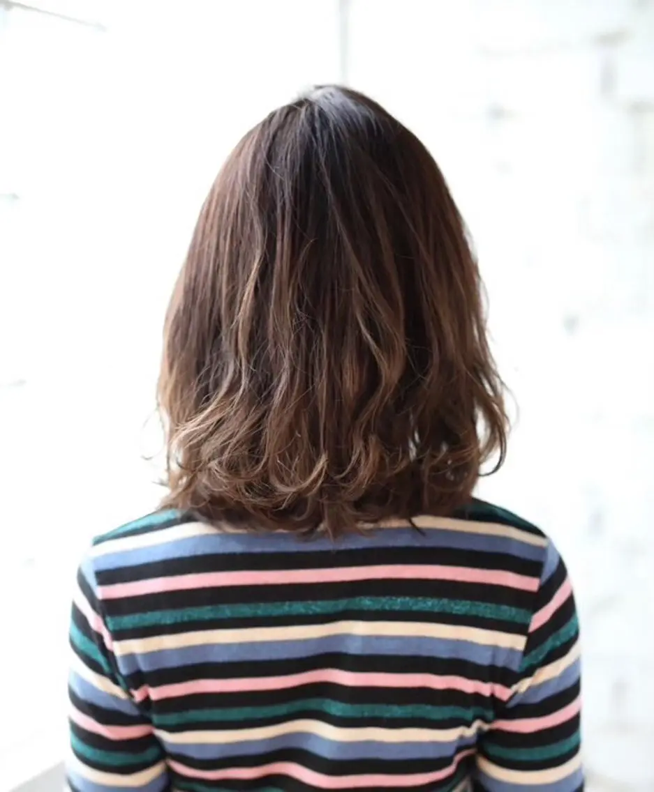 ミディアム パーマ カット パーマ 小澤 琉凪のヘアスタイル