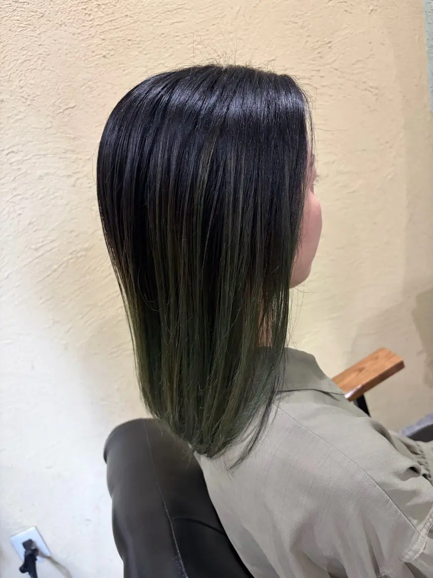 セミロング カラー 透明感カラー オリーブカラー 紬〜tumugi〜 /中村区⭐️水野のヘアスタイル