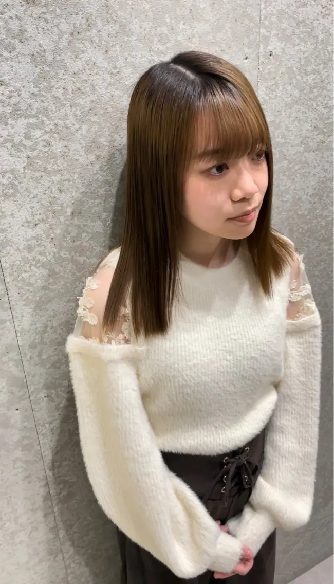 セミロング 髪質改善 トリートメント トリートメント ヘッドスパ 髪質改善ヘアケア 艶髪特化/上田のヘアスタイル