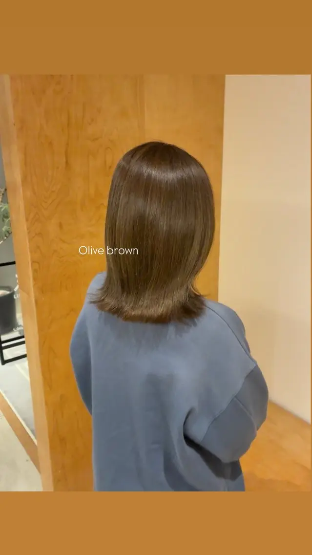 ミディアム カラー ブラウンカラー オリーブブラウン オレンジ 美髪矯正/透明感 カラー/AIRI🦋のヘアスタイル