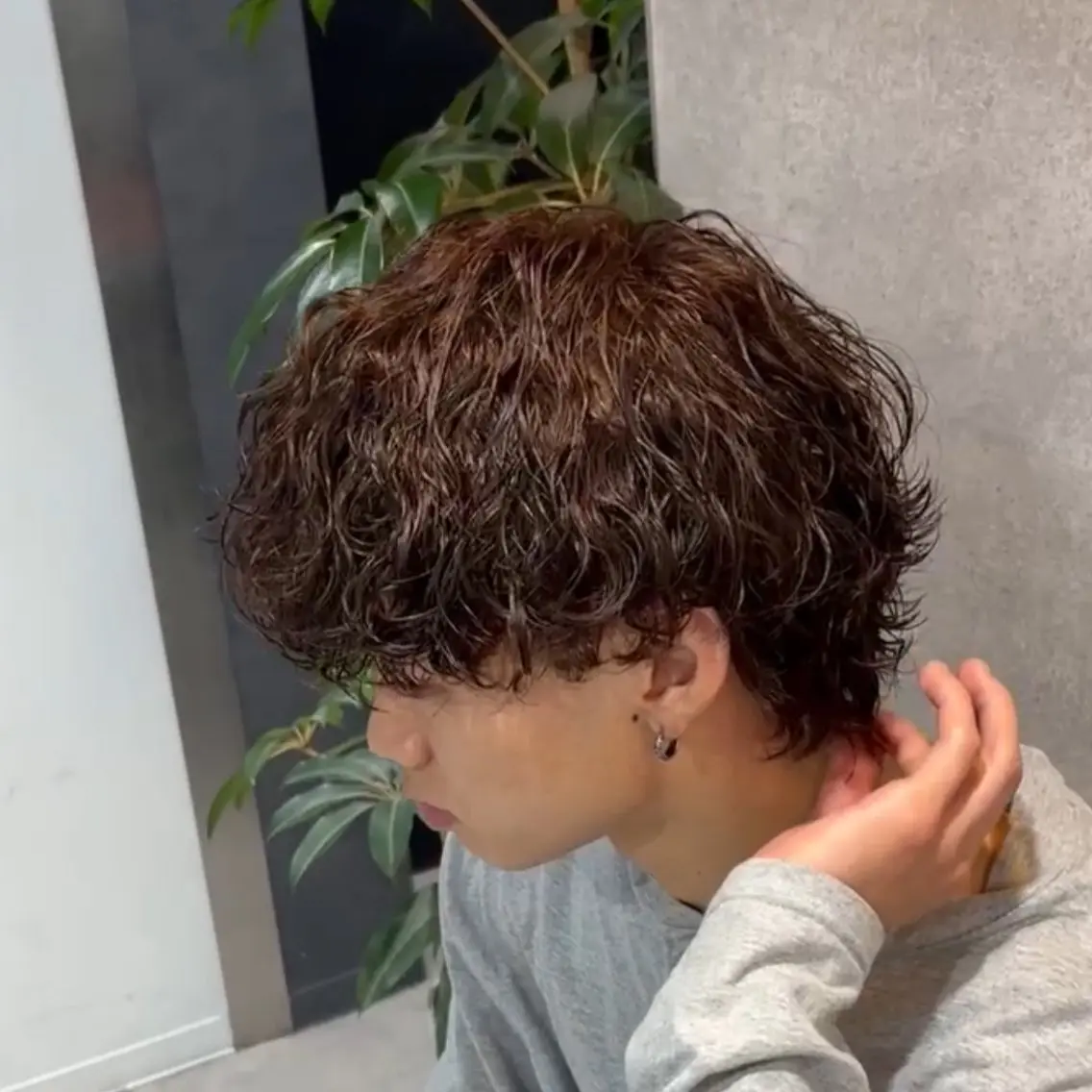 ショート カラー パーマ ヘアアレンジ メンズ キッズ 磯村 翔大のヘアスタイル