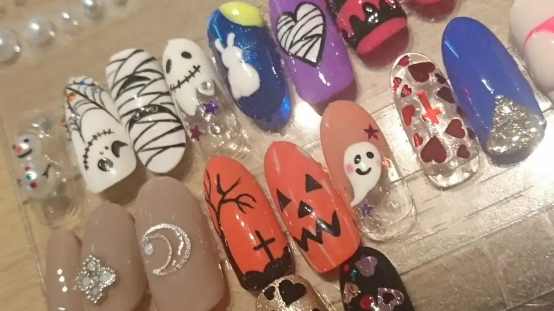 ネイル ハロウィン ネイルスペースR 小林のネイルデザイン