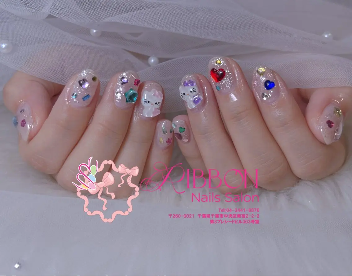 ネイル フットネイル フレンチネイル ジェルネイル マグネットネイル 持ち込み ハンドネイル Ribbonnail salonのネイルデザイン