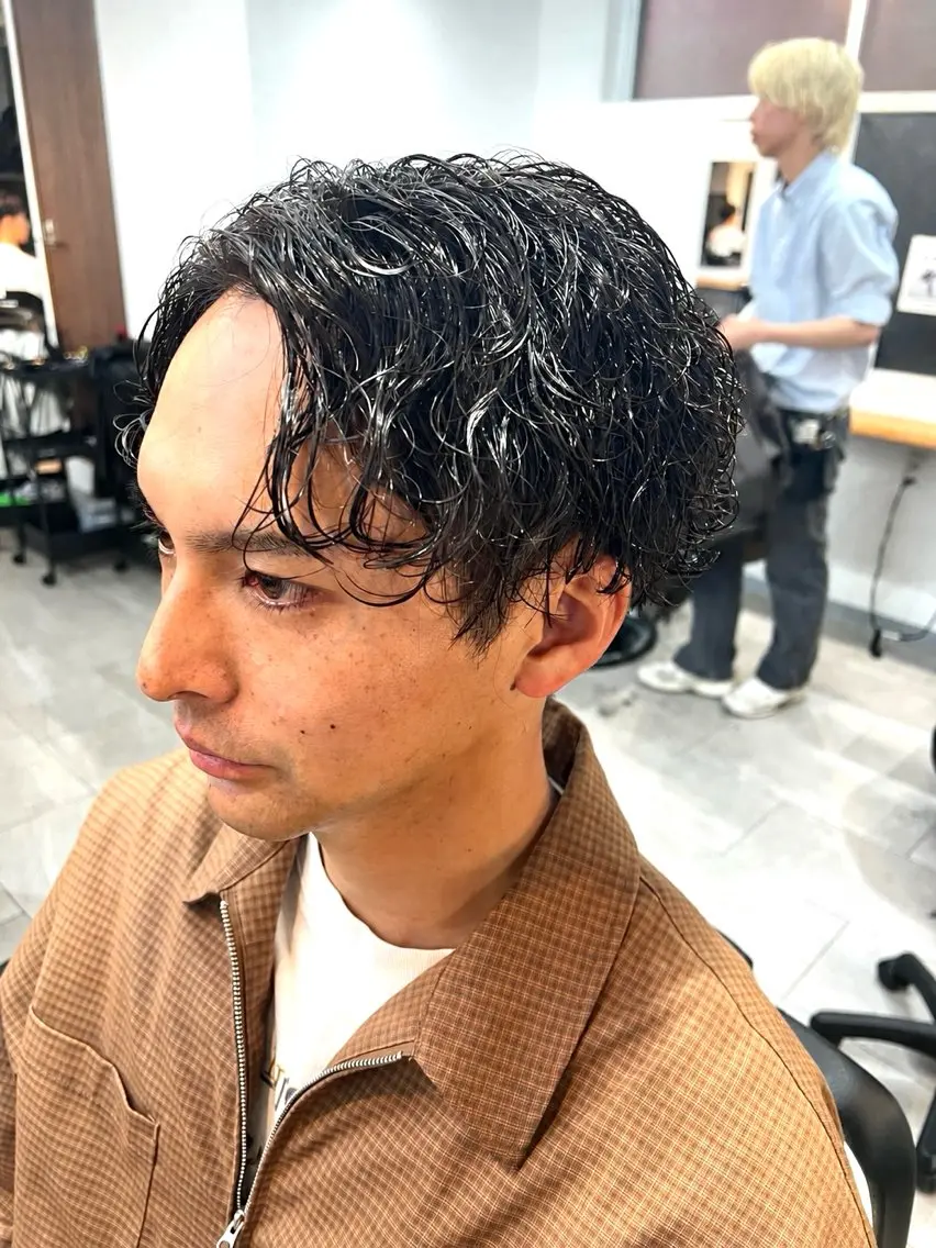 ショート カット パーマ 毛流れ•波巻きパーマ 特化🔥🌊瀬川竜生のヘアスタイル