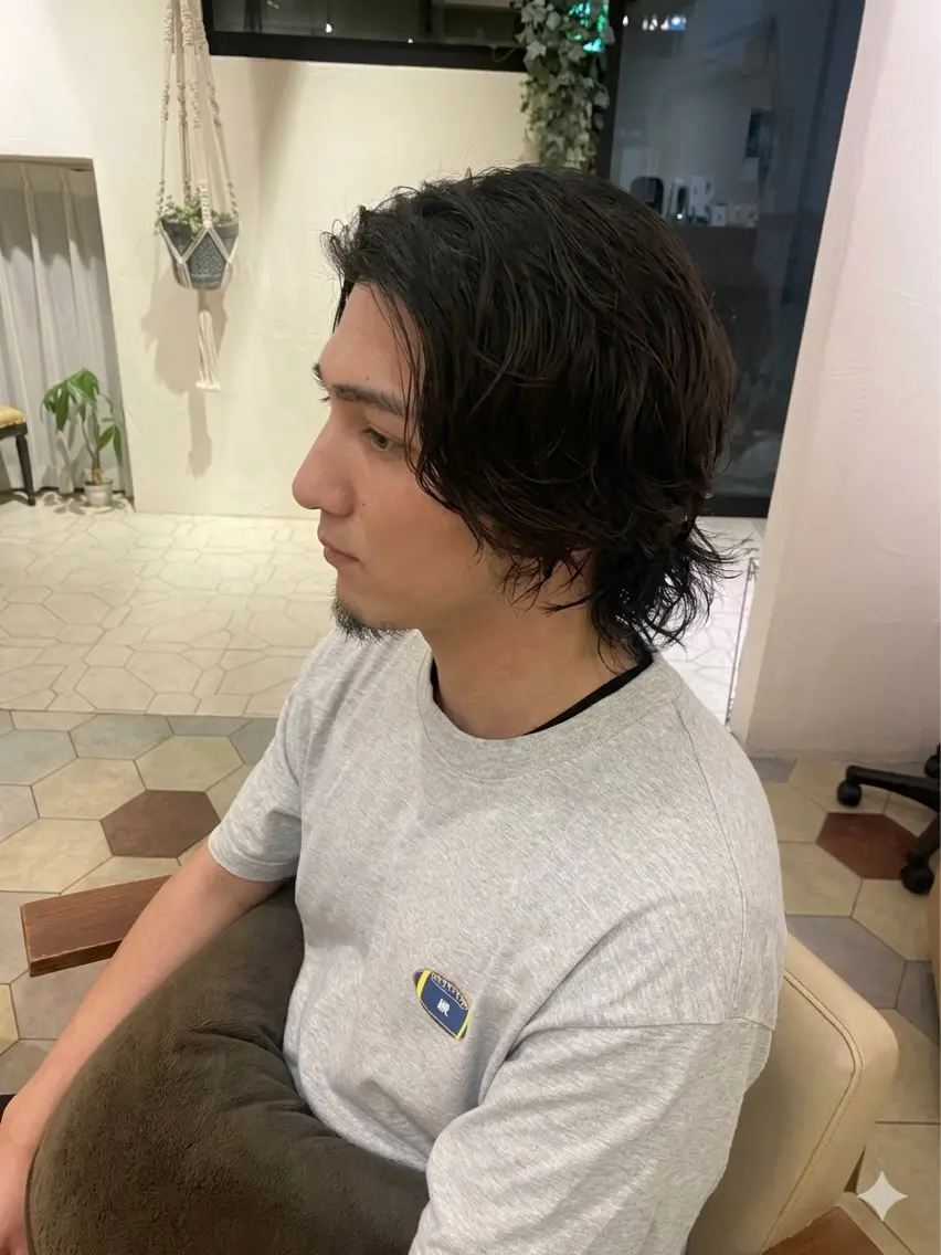 パーマ メンズ メンズパーマ カット パーマ 菊池大一 溝の口パーマのヘアスタイル