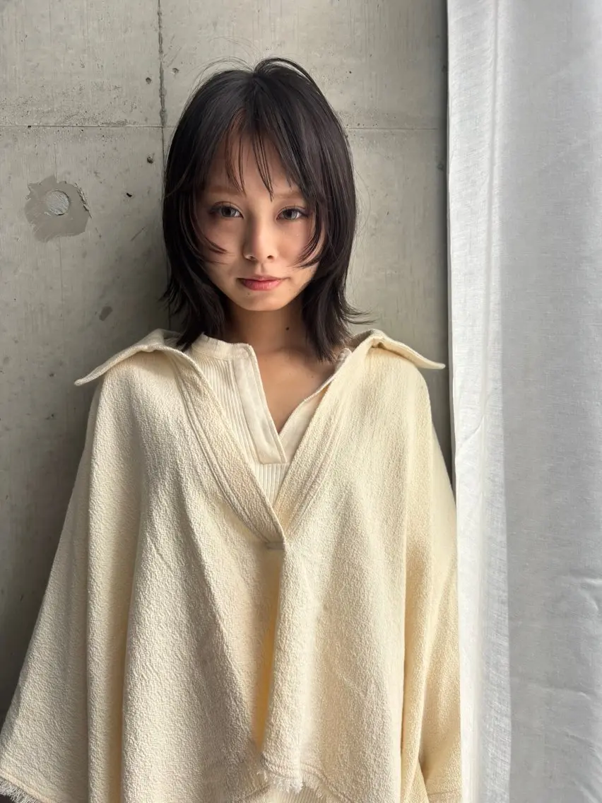 ミディアム カラー ヘアカラー NAVY/ Miharuのヘアスタイル