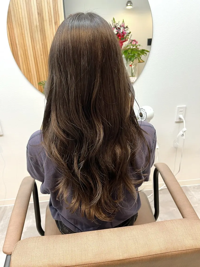 ロング カット パーマ パーマ、髪質改善 川崎祐介のヘアスタイル