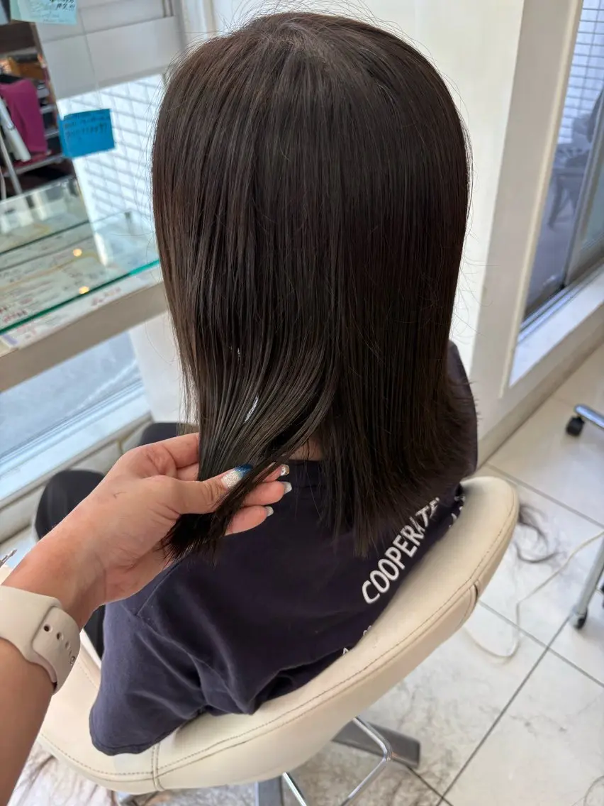 ミディアム トリートメント カット トリートメント 横須賀中央人気カラー /くるみ🎀‎🤍のヘアスタイル