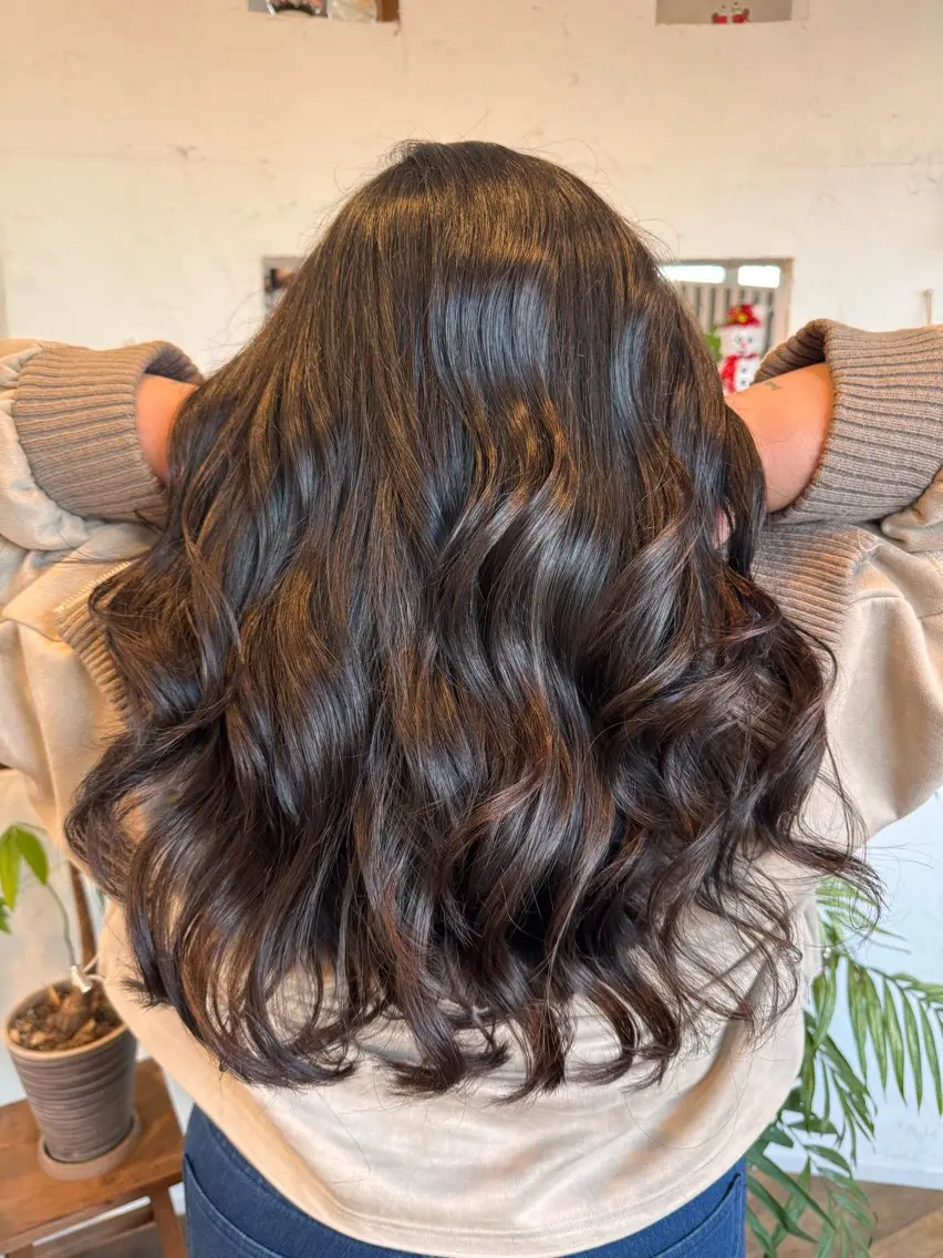 ロング カラー カット ヘアカラー ヘッドスパ 🌸小掛🌸 豊橋外国人風カラーのヘアスタイル