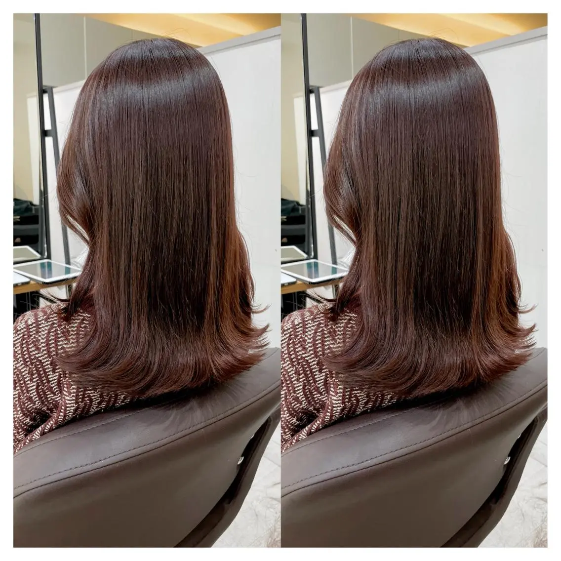 ミディアム カラー カット ヘアカラー トリートメント 村山 茉衣のヘアスタイル
