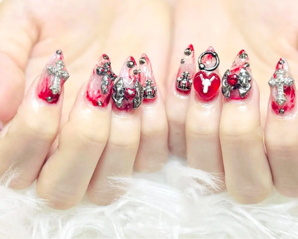 ネイル チークネイル 長さ出し フラッシュネイル フレンチネイル グラデーション ハンドネイル AN NAIL SALONのネイルデザイン