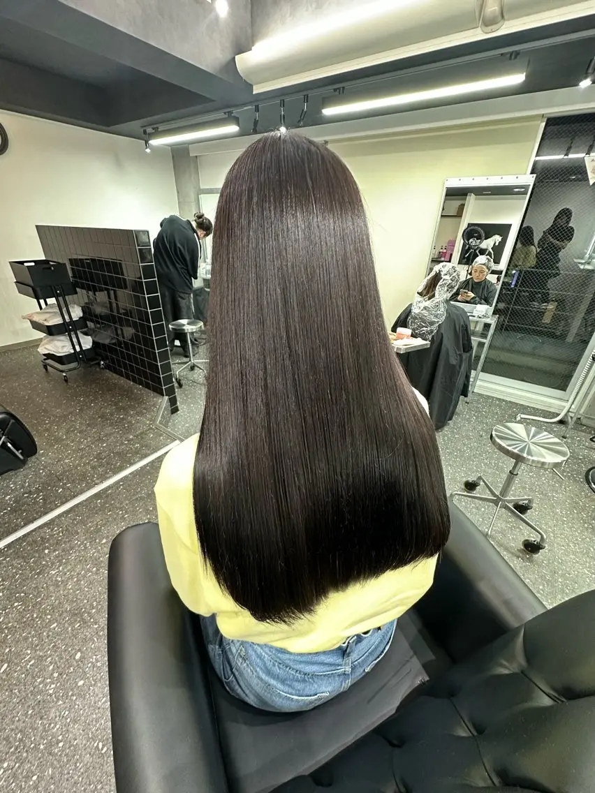 ロング パーマ カット 縮毛矯正 トリートメント 髪質改善⭐️縮毛矯正 中野⭐️Rinaのヘアスタイル