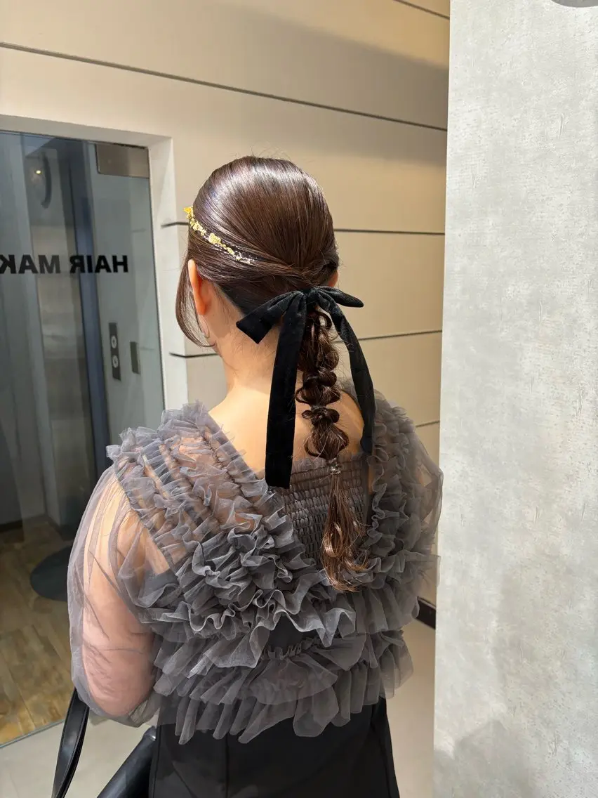 ヘアアレンジ ヘアセット chic 有山 美瑠のヘアスタイル