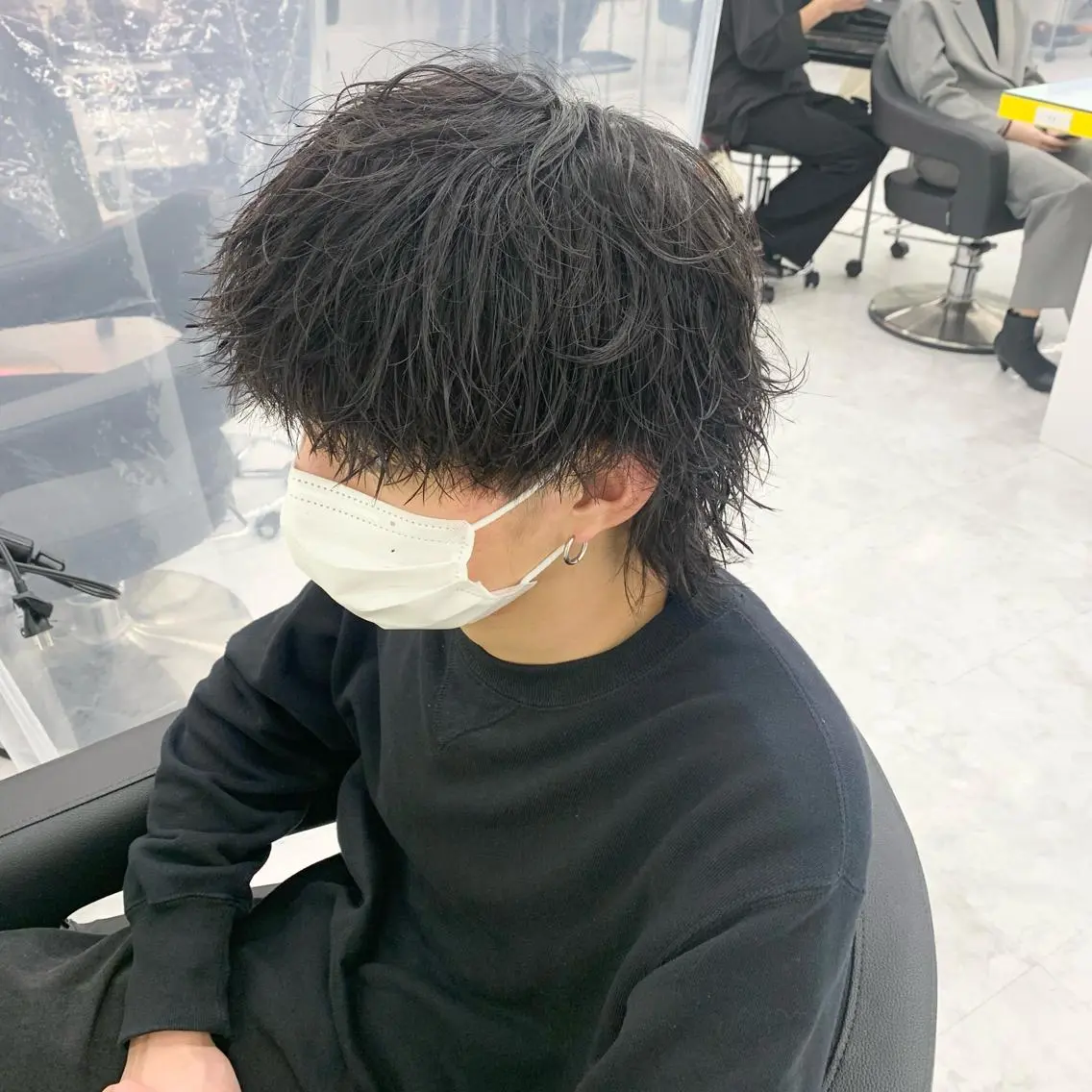 ショート カラー パーマ ヘアアレンジ メンズ キッズ ネイル マツエク・マツパ アップバング センターパート メンズハイライト マッシュ メンズパーマ 🔷横浜1のパーマ 職人🔷将太郎のヘアスタイル