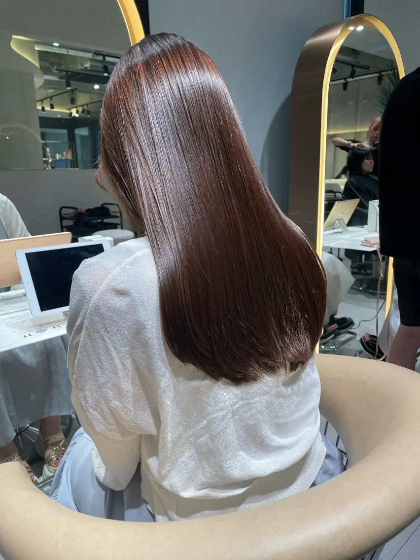 ロング カット 縮毛矯正 トリートメント 《髪質改善✖️オリー ブ🧸》小嶋拓也のヘアスタイル