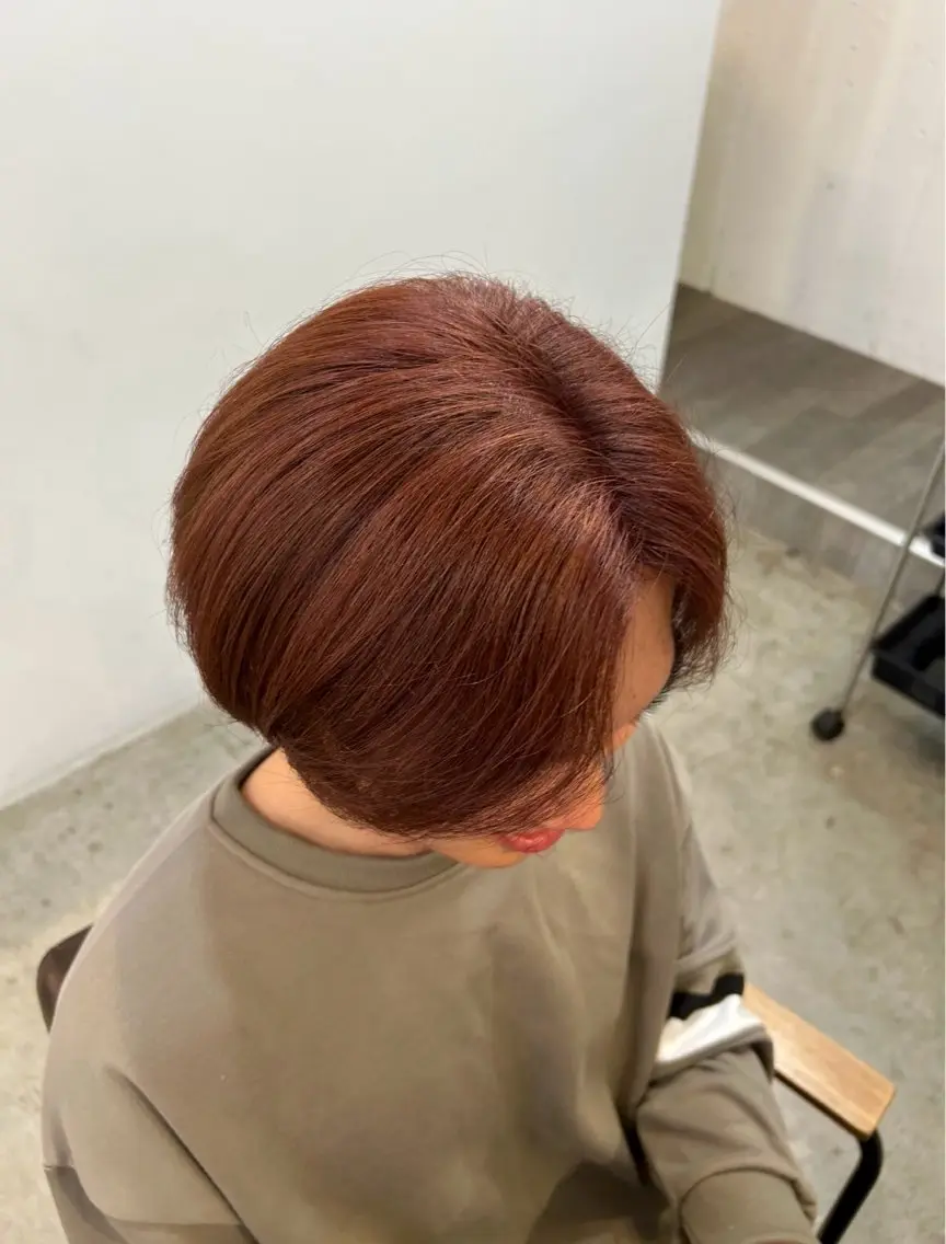 カラー メンズ レッドカラー ヘアカラー oasis ふうまのヘアスタイル