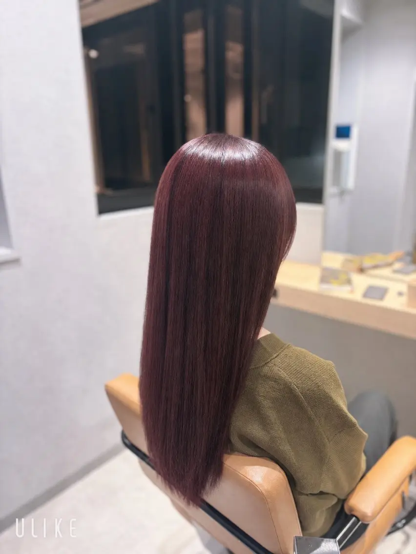 ロング カラー ラベンダーカラー ピンクカラー ピンクラベンダー 齋藤 艶珠のヘアスタイル