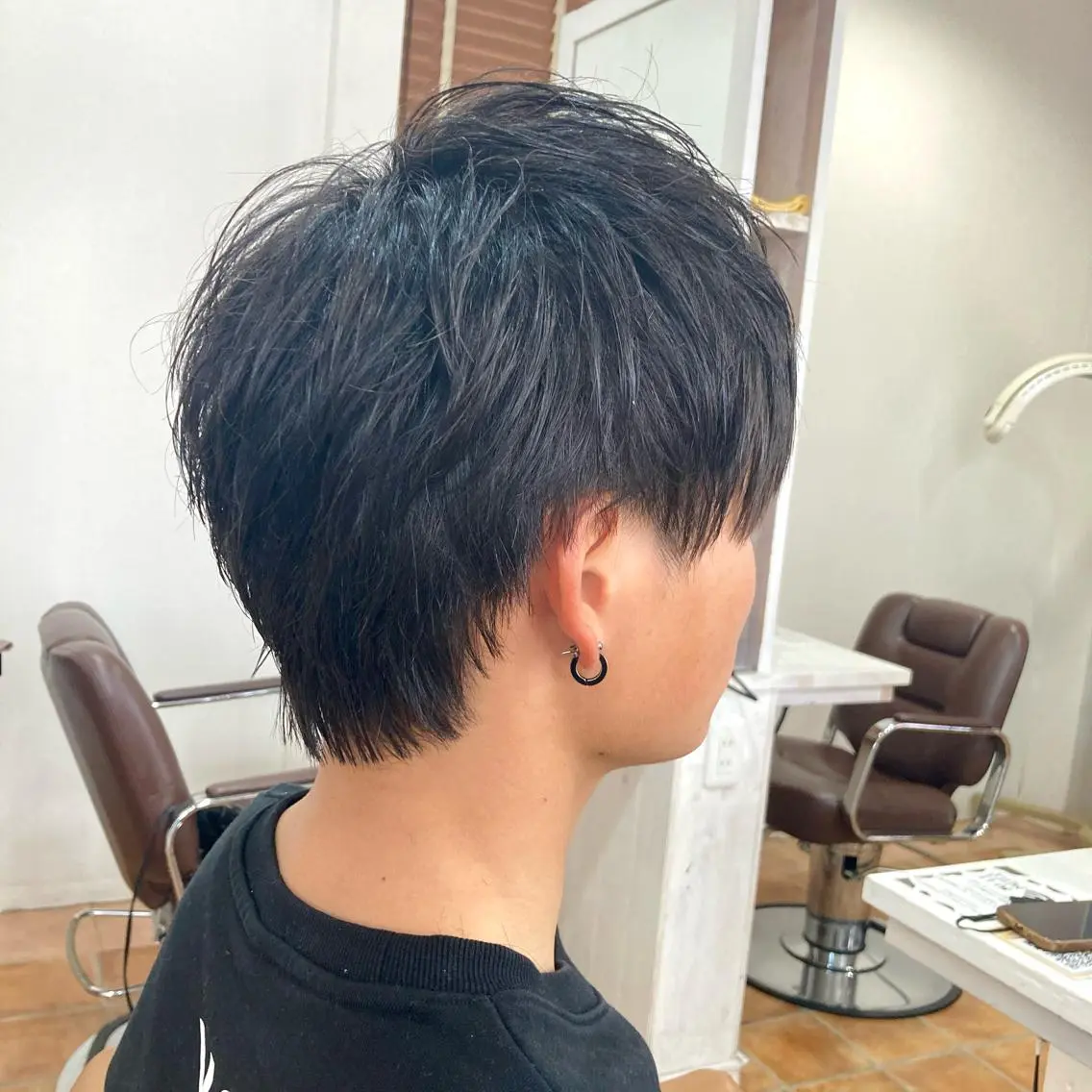 メンズ カット Well‘s黒木🌿 レイヤー💎寒色のヘアスタイル