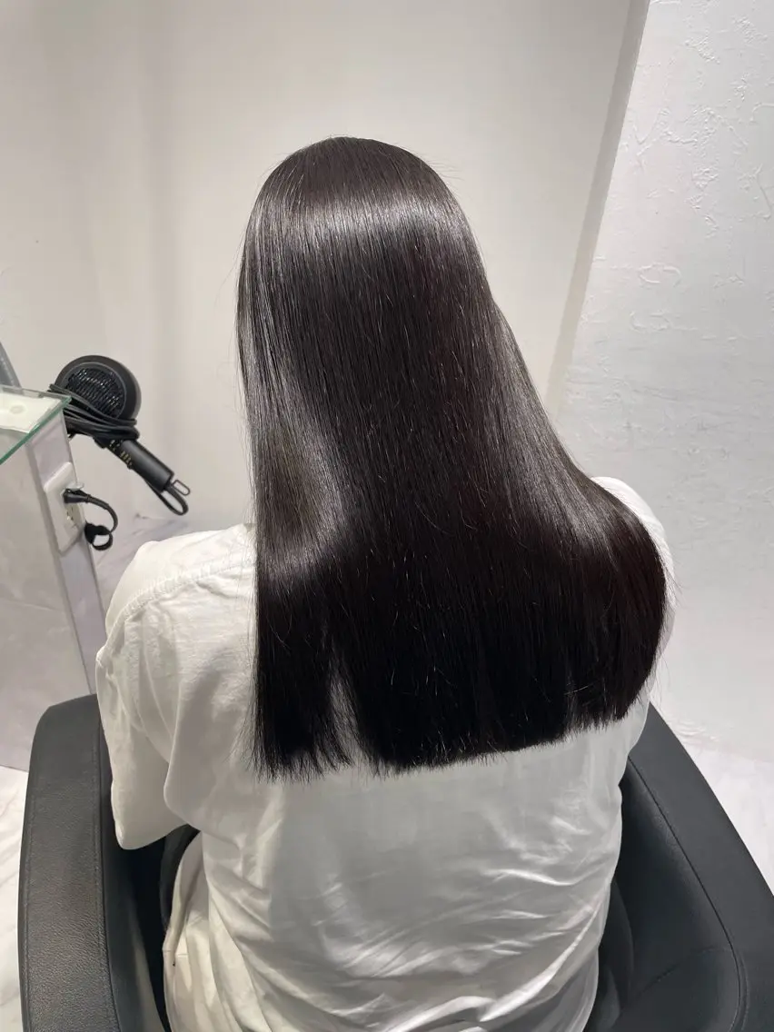 ロング カラー 黒髪 表参道♡暗髪♡ 艶カラー♡アユミのヘアスタイル