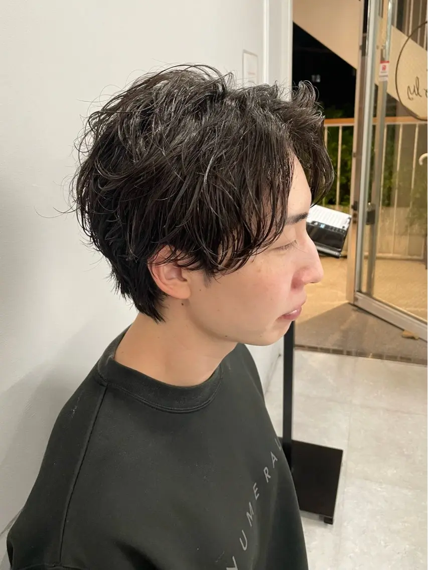 パーマ メンズ カット パーマ トリートメント ヘアセット メンズモテパーマ💙 fuwaのヘアスタイル