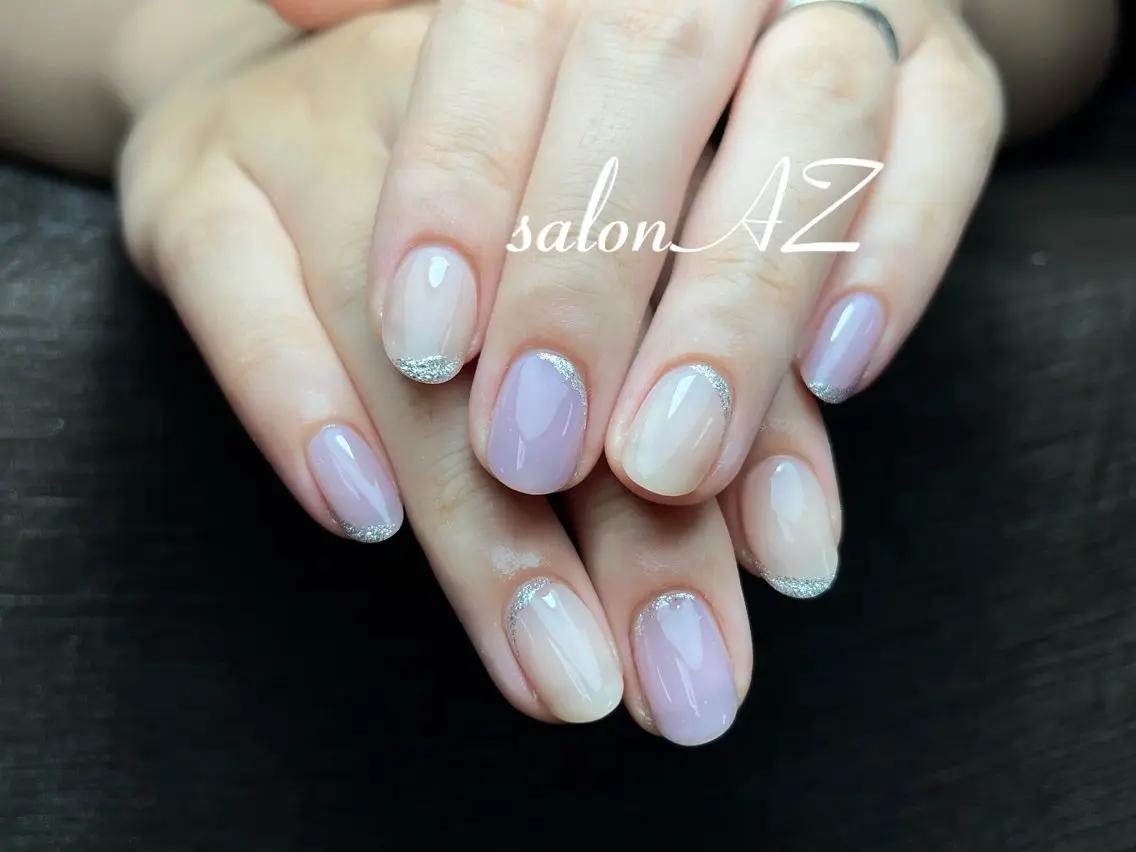 ネイル アートネイル 長さ出し フットネイル フレンチネイル ジェルネイル salon AZのネイルデザイン