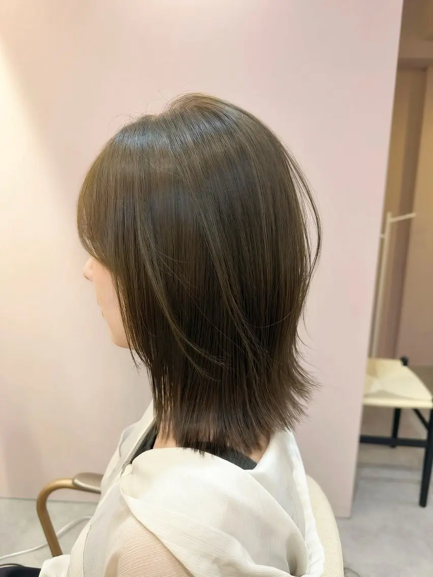 ミディアム カット ヘアカラー まさひろ /博多のヘアスタイル