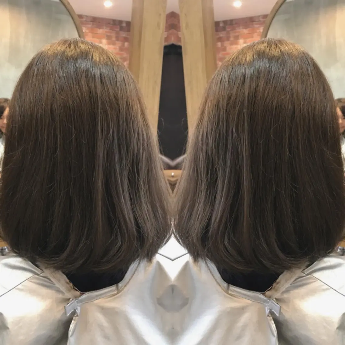 ミディアム カラー カット ヘアカラー トリートメント 重政 和樹のヘアスタイル
