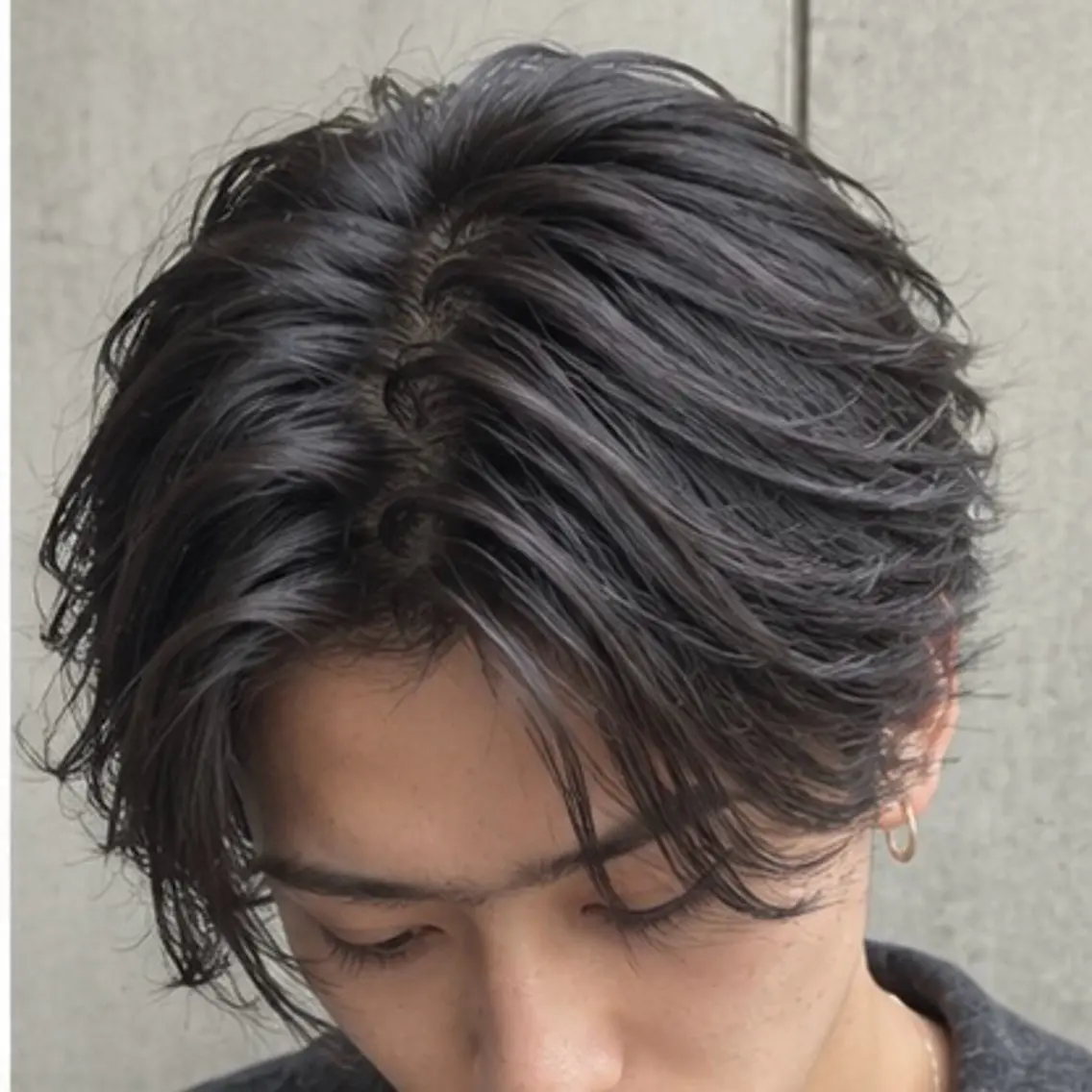 ショート パーマ ニュアンスパーマ カット パーマ トリートメント センターパート/ 毛流れ/SHUHEYのヘアスタイル