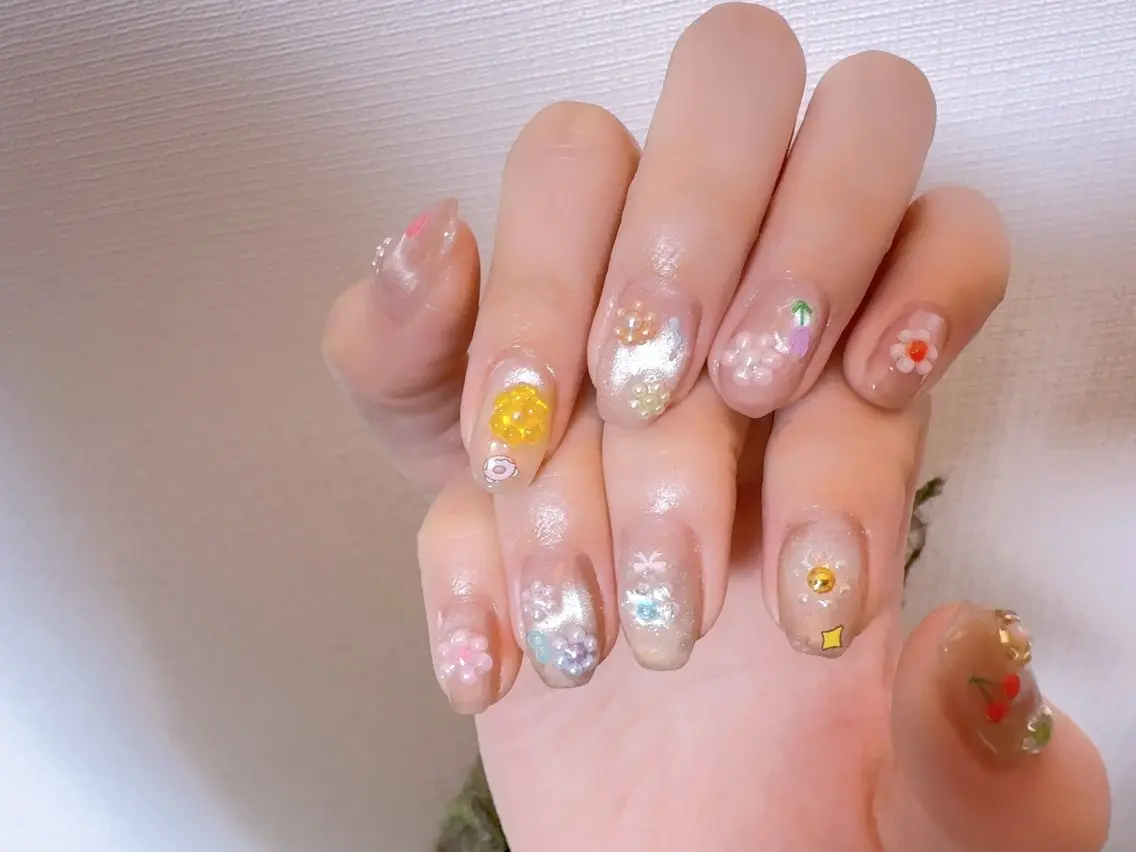 ネイル マグネットネイル ニュアンスネイル オフィスネイル ワンカラーネイル ピンク ハンドネイル Mnail _KKのネイルデザイン