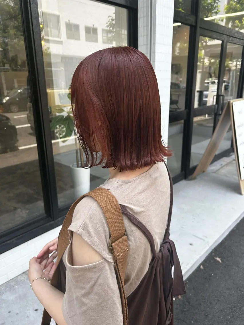 カラー ブラウンカラー ダブルカラー ピンクカラー 西浦 たくみのヘアスタイル