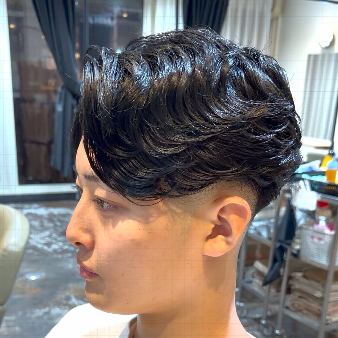 メンズ カット パーマ 原田 黎也のヘアスタイル
