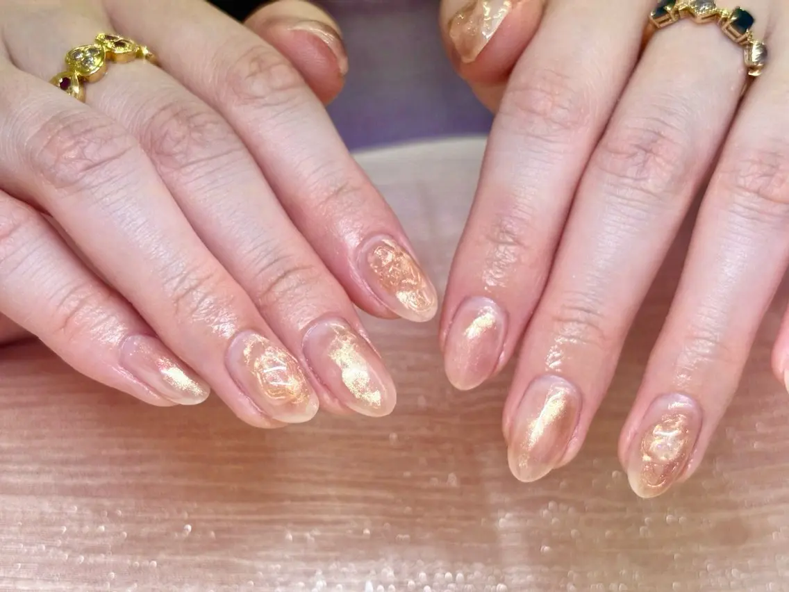 ネイル ニュアンスネイル 春ネイル ハンドネイル ハンドケア ETE LUNA NAILのネイルデザイン