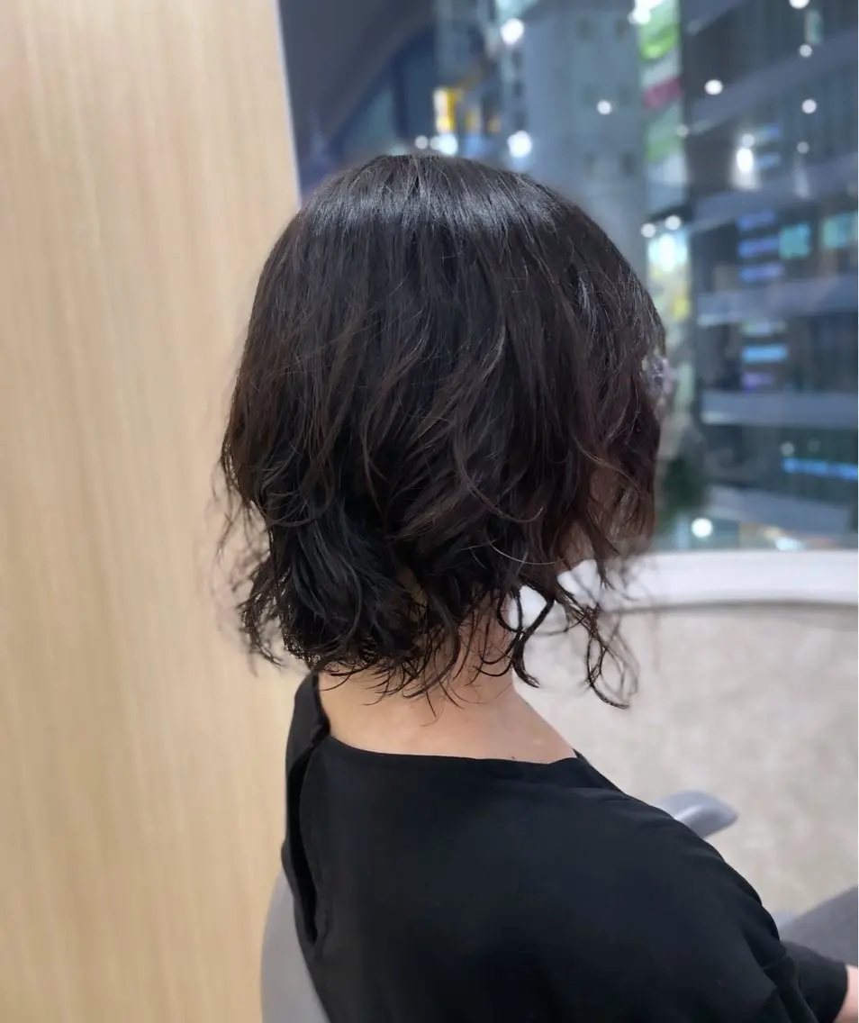 パーマ 大人ガーリーベージュ カラー/新宿/ふたばのヘアスタイル