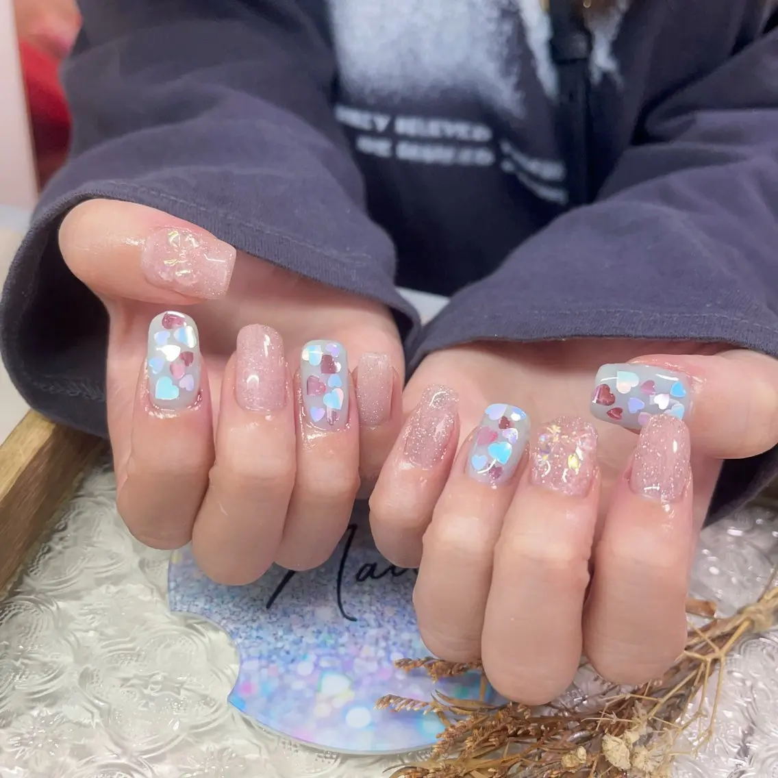 ネイル ジェルネイル リボン Kiki Kikiのネイルデザイン