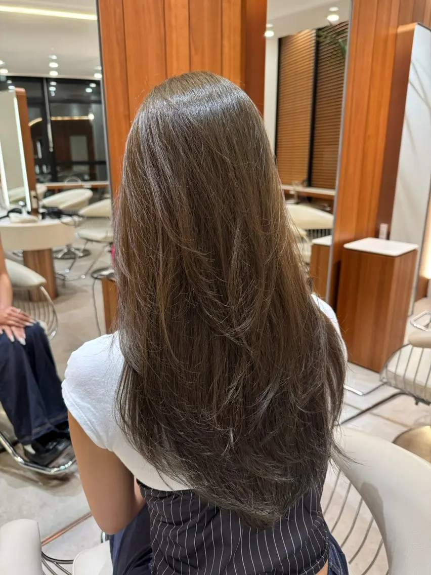 ロング カラー カット ヘアカラー トリートメント 透明感カラー 渋谷美容師みひろのヘアスタイル