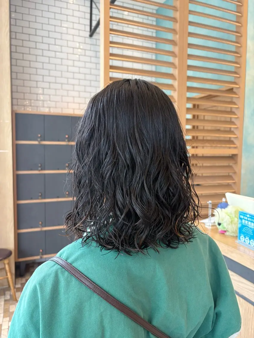 ミディアム ミディアムパーマ ボブ カット パーマ ☆Lolonois 森ノ宮《KOKU》☆のヘアスタイル