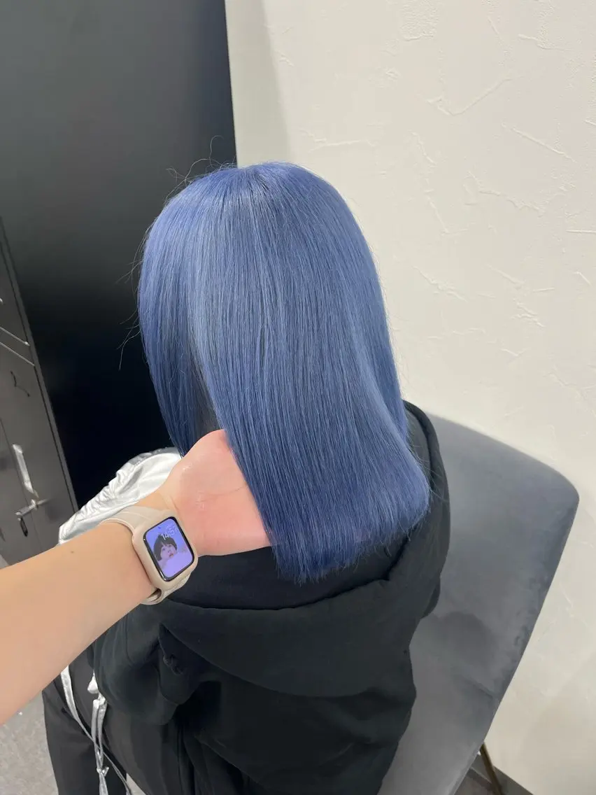 ミディアム カラー ブリーチ ハイトーンカラー 韓国風ヘア ヘアカラー トリートメント ヘアセット 韓国ヘア🖤/透明感 shihoのヘアスタイル