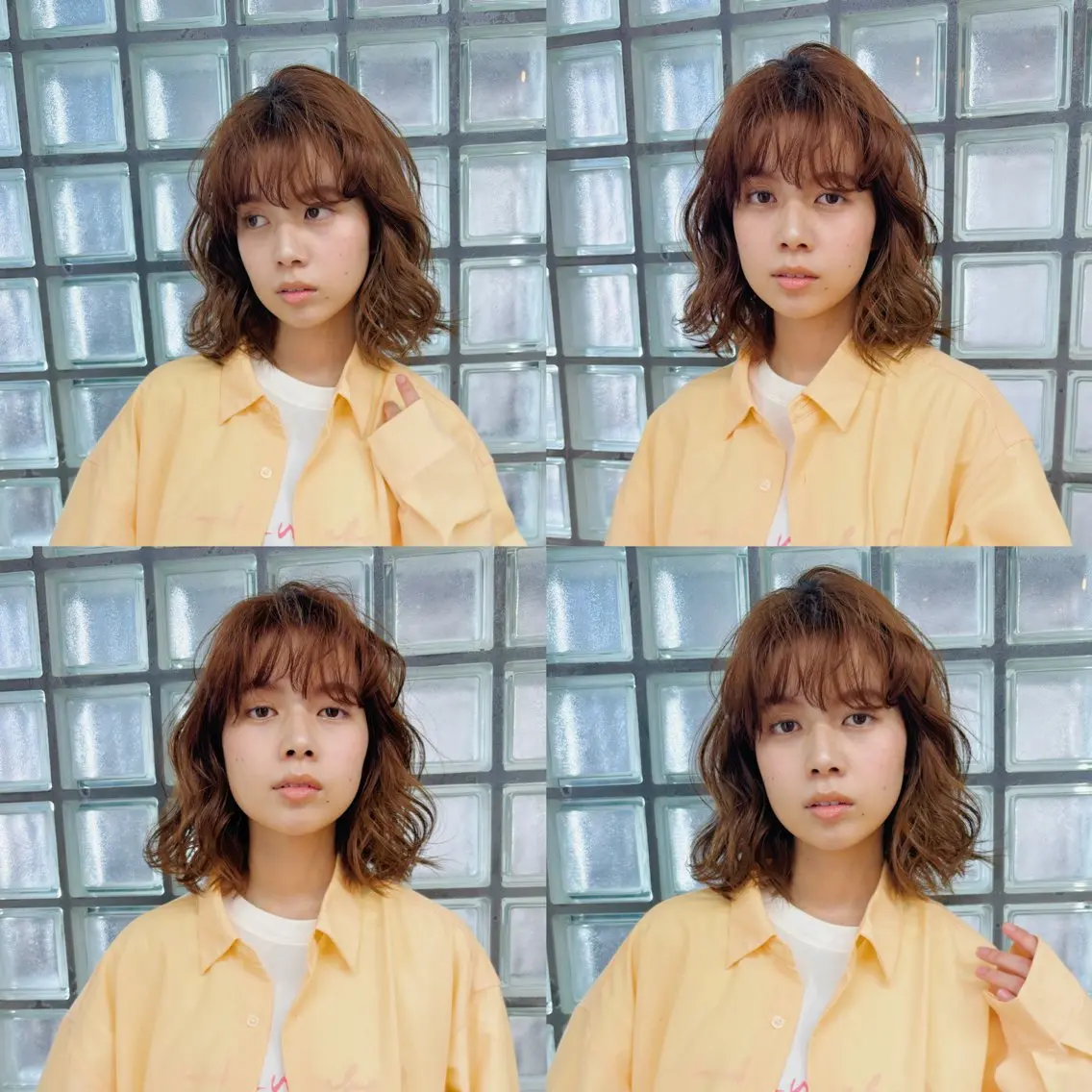 パーマ ニュアンスパーマ カット パーマ トリートメント ボブ/ミディアム 親しみやすさ/さくらのヘアスタイル