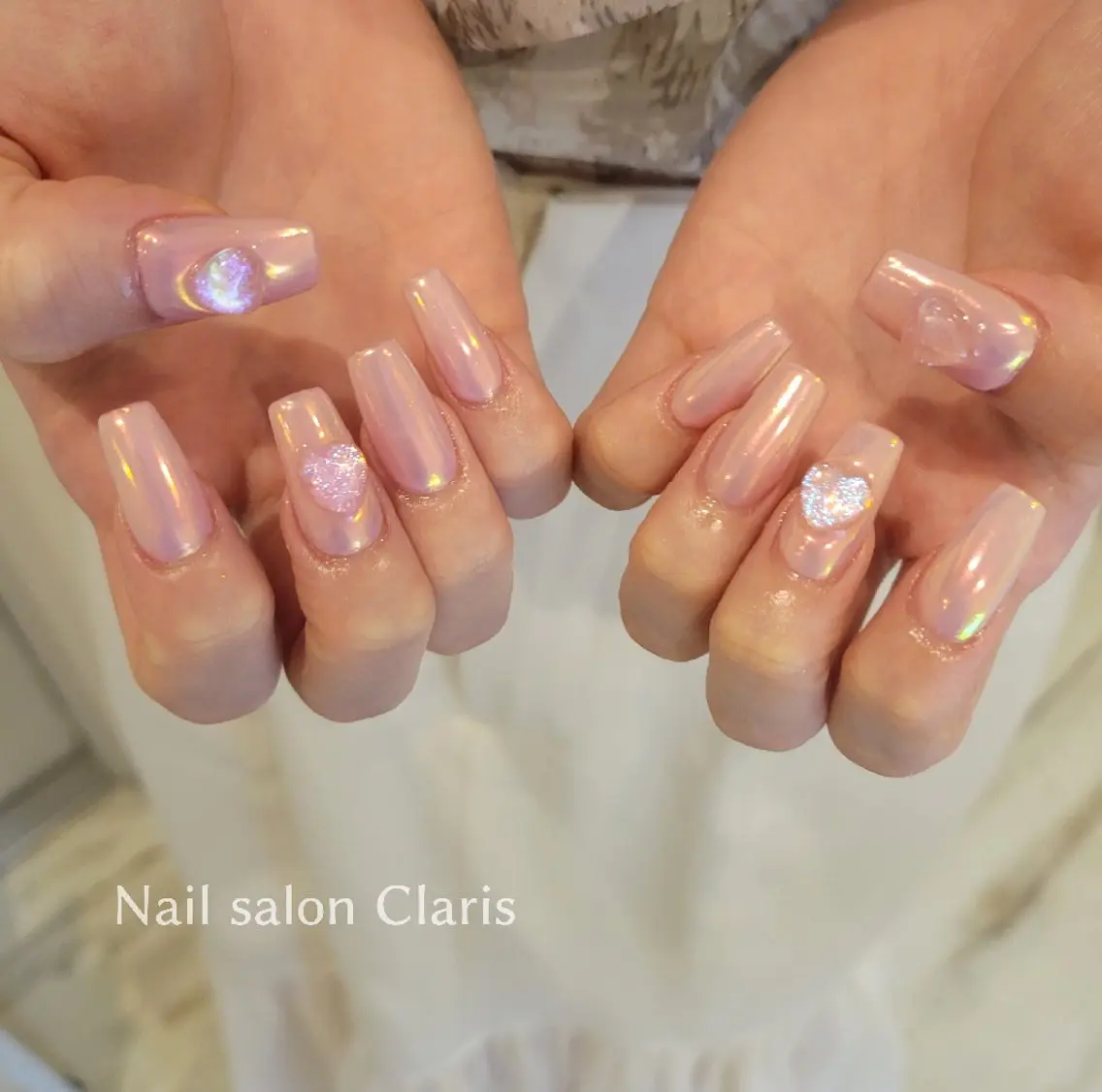 ネイル スカルプネイル シンプルネイル Nailsalon Clarisのネイルデザイン