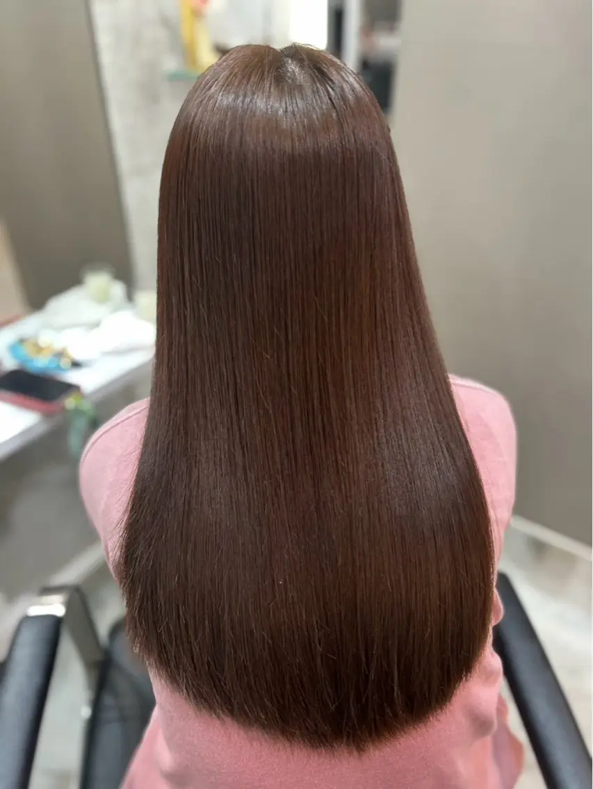 ロング 縮毛矯正 トリートメント 濱本 樹蘭のヘアスタイル