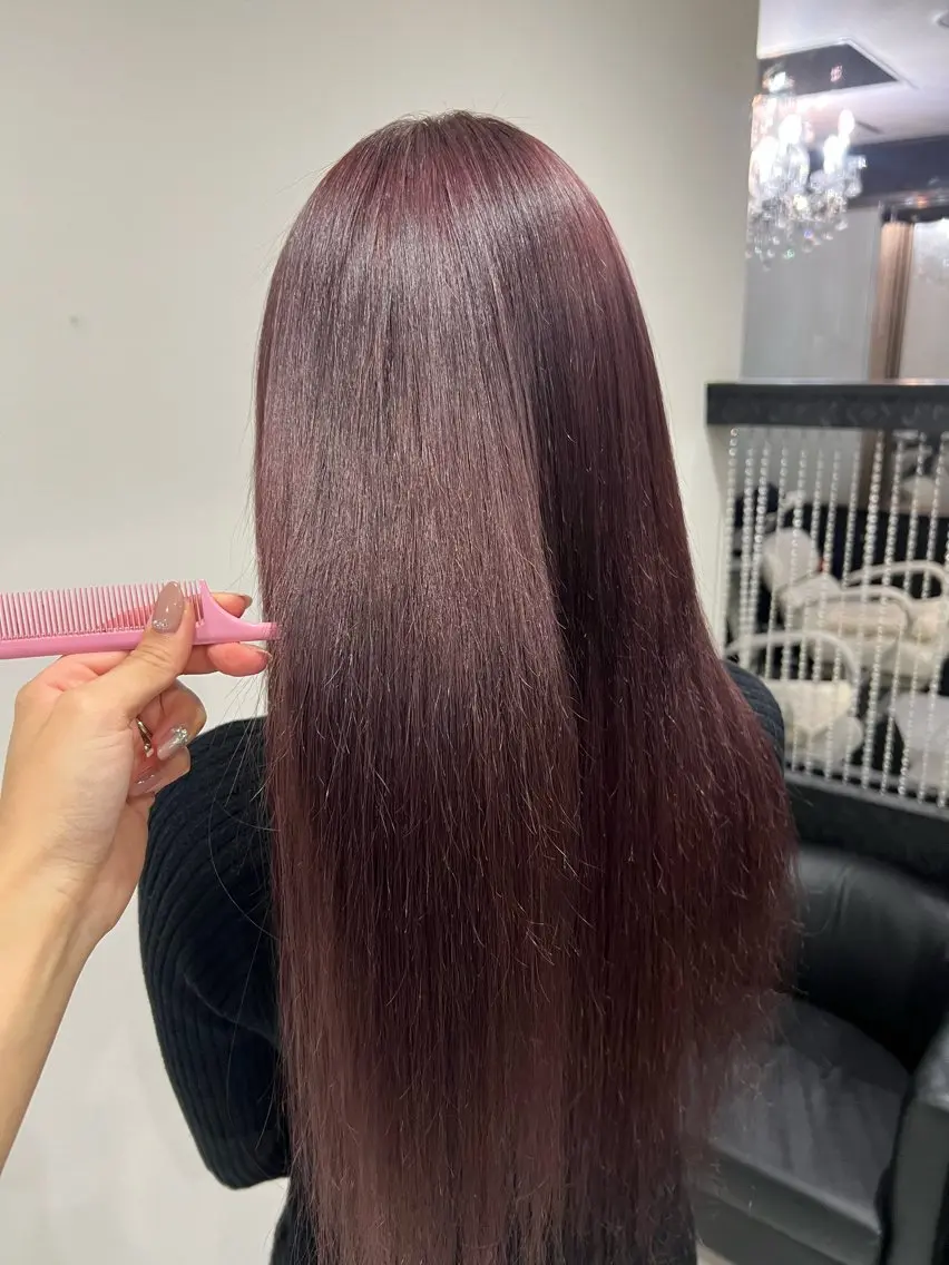 ロング カラー プルエクステ ピンクカラー エクステ ヘアカラー トリートメント エクステ YUDU🍊 germe/ジェルムのヘアスタイル