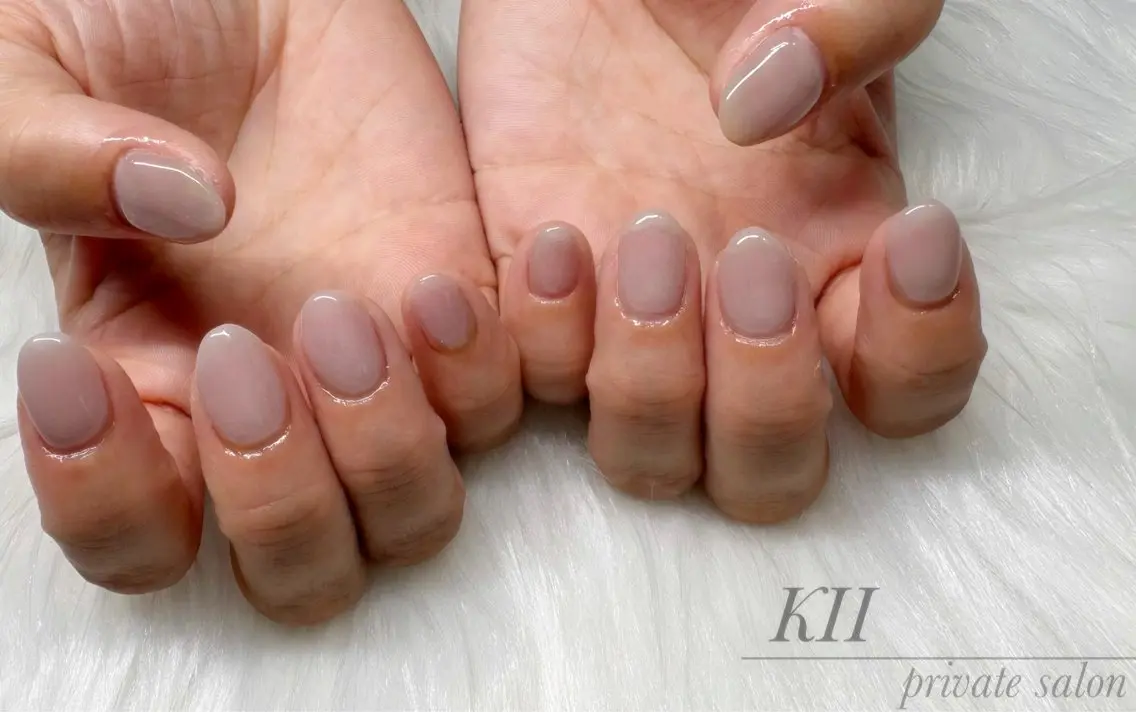 ネイル ワンカラーネイル private nail  KIIのネイルデザイン
