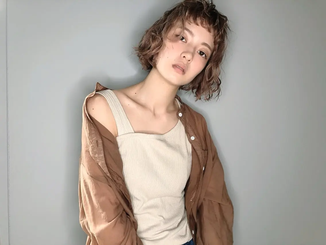 ショート カラー パーマ アディクシーカラー ショートヘア カット ヘアカラー トリートメント Ankh アンクーのヘアスタイル