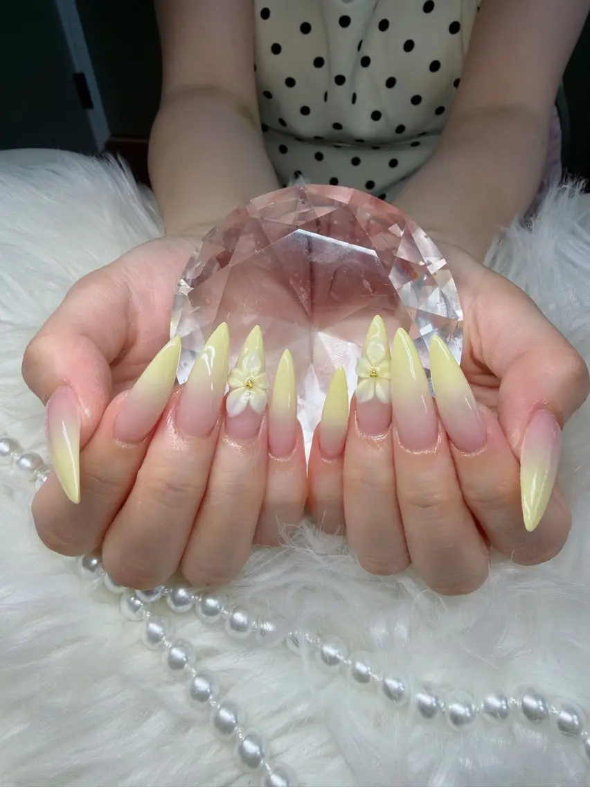 ネイル アートネイル オーロラネイル チークネイル 長さ出し フットネイル ハンドネイル Chan nailsのネイルデザイン