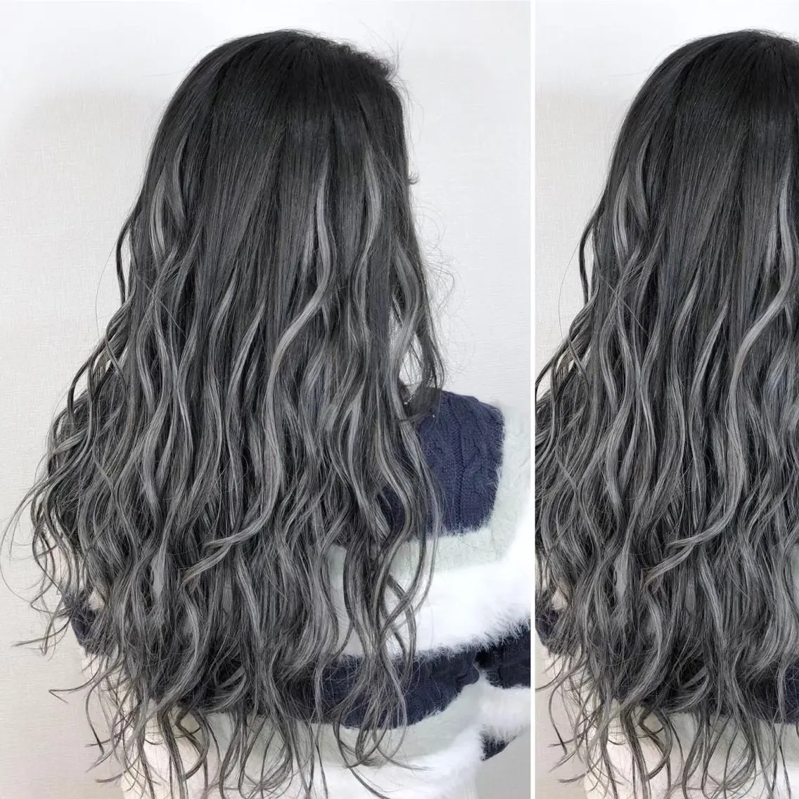 ロング カラー JuNブリーチに 縮毛矯正するプロのヘアスタイル