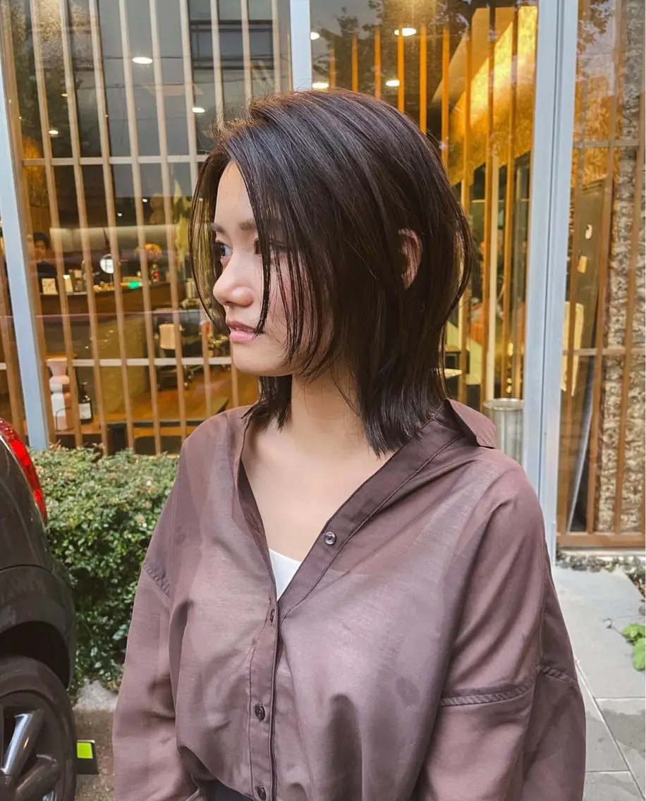 ミディアム カラー 顔周りカット E難波店 代表 Koheiのヘアスタイル