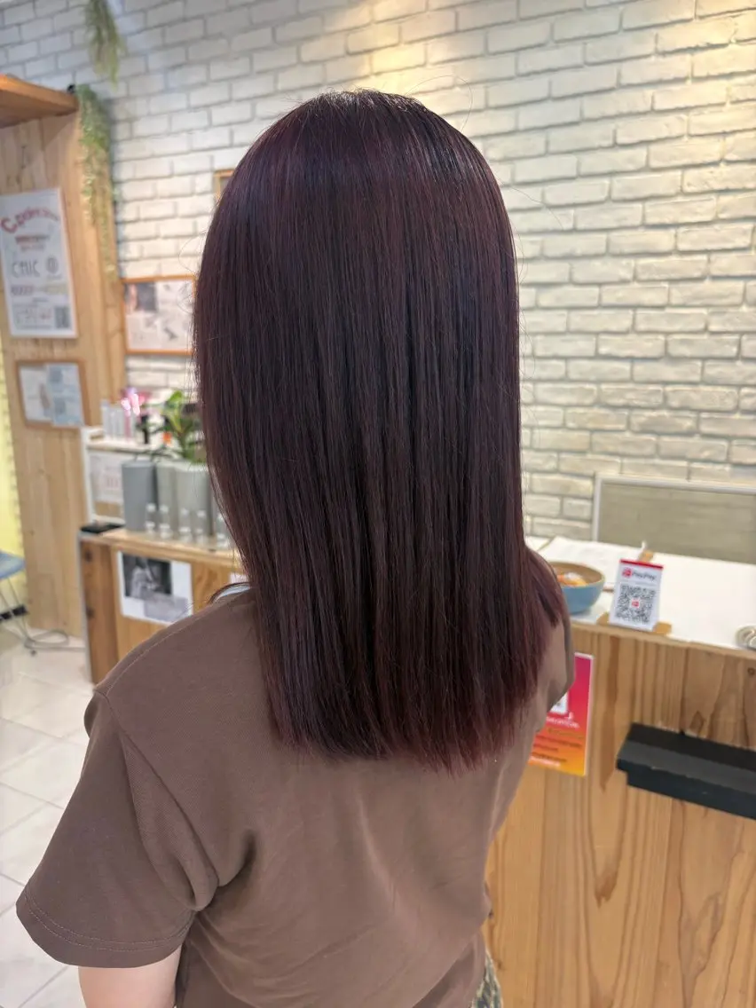 セミロング カット ヘアカラー トリートメント レイヤー/透明感 カラー/ユウカのヘアスタイル